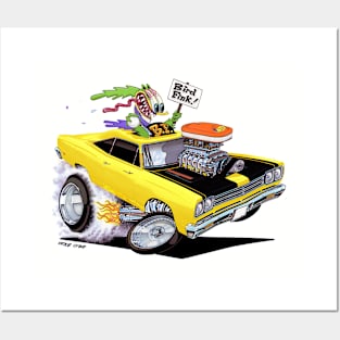 BIRD FINK 1969 yellow muscle car Posters and Art